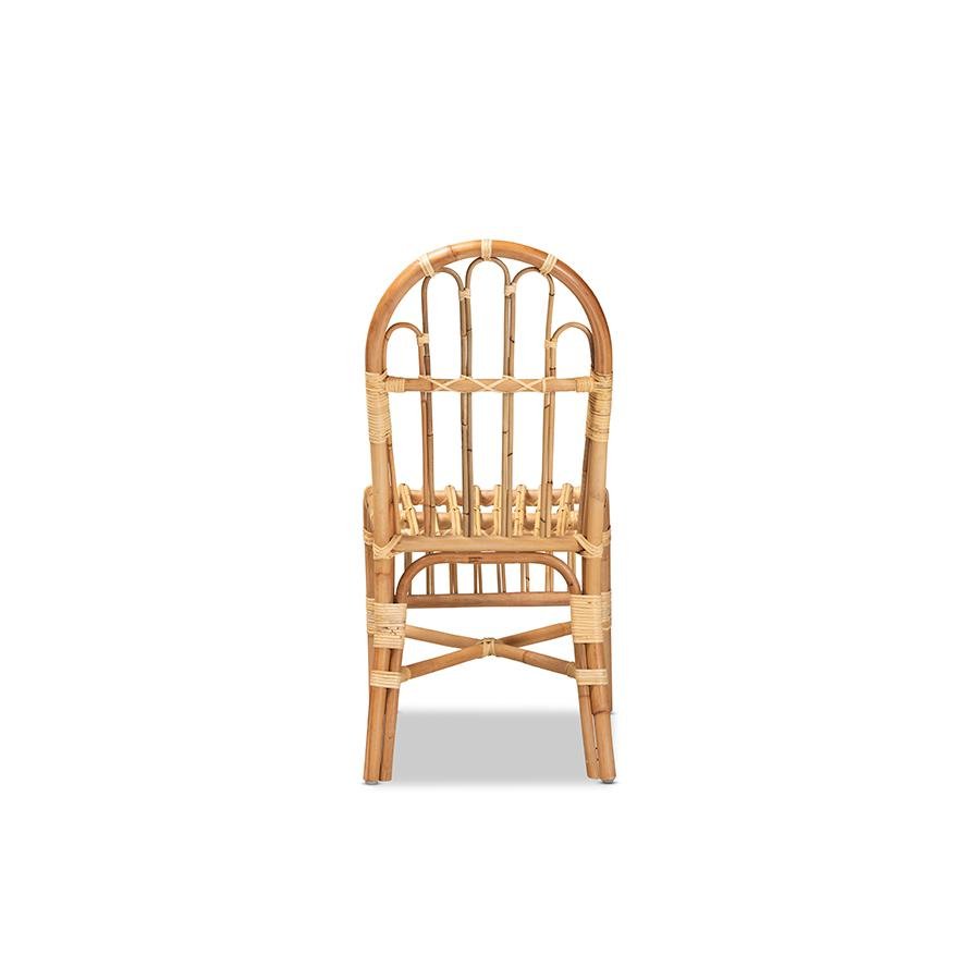 bali &amp; pari Athena Modern and Contemporary Natural Finished Rattan Dining Chair - Ethereal Company