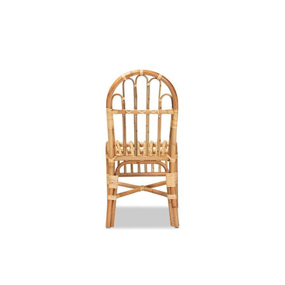 bali &amp; pari Athena Modern and Contemporary Natural Finished Rattan Dining Chair - Ethereal Company