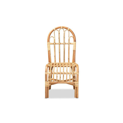 bali &amp; pari Athena Modern and Contemporary Natural Finished Rattan Dining Chair - Ethereal Company