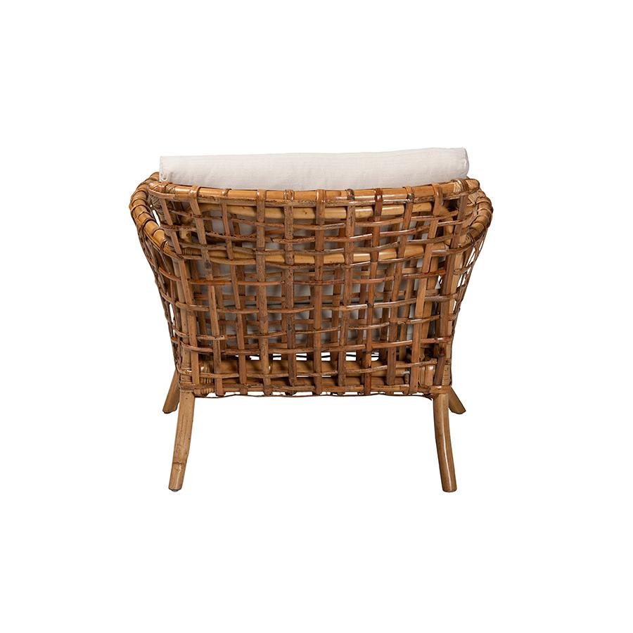 bali &amp; pari Babette Modern Bohemian Natural Brown Rattan Arm Chair - Ethereal Company