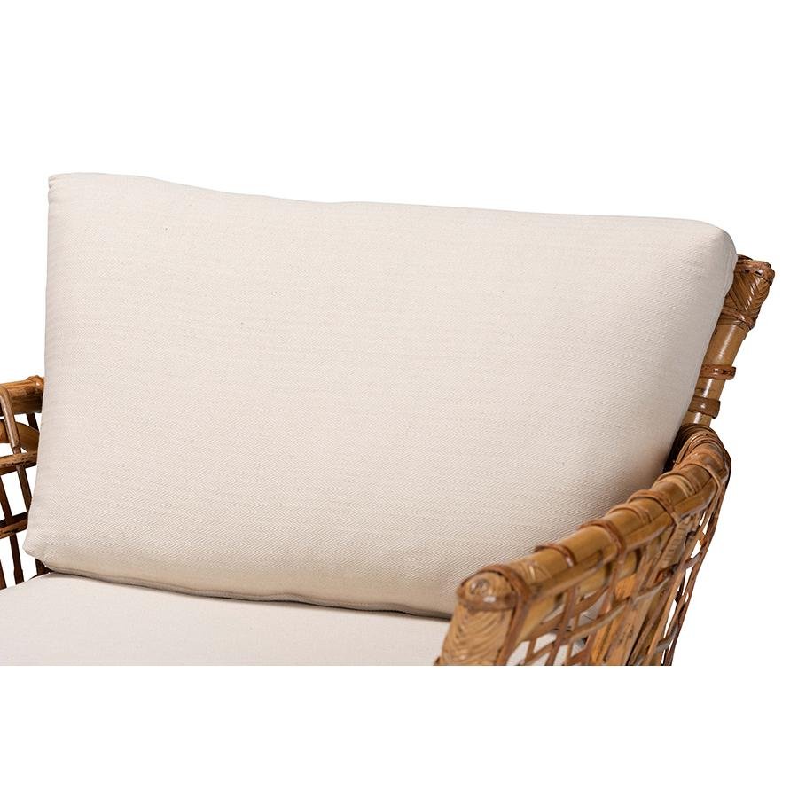 bali &amp; pari Babette Modern Bohemian Natural Brown Rattan Arm Chair - Ethereal Company