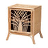 bali & pari Danna Modern Bohemian Natural Brown Rattan Nightstand - Ethereal Company