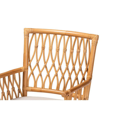 bali &amp; pari Maisa Bohemian Light Honey Rattan Arm Chair - Ethereal Company