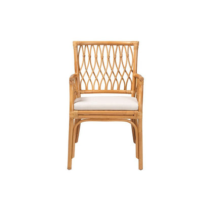 bali &amp; pari Maisa Bohemian Light Honey Rattan Arm Chair - Ethereal Company