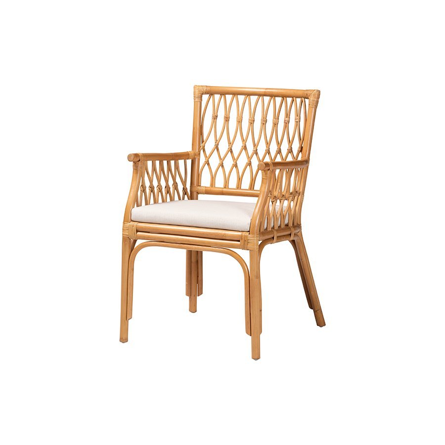 bali &amp; pari Maisa Bohemian Light Honey Rattan Arm Chair - Ethereal Company