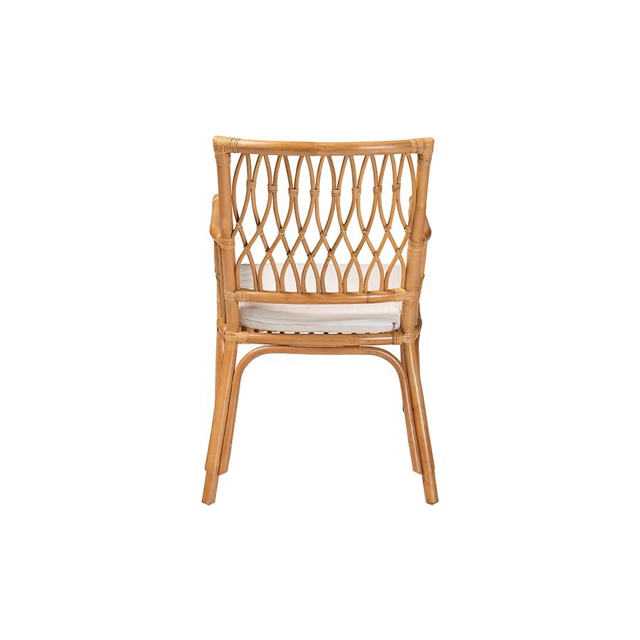 bali &amp; pari Maisa Bohemian Light Honey Rattan Arm Chair - Ethereal Company