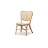 bali & pari Nadira Modern Bohemian Natural Brown Finished Rattan Dining Chair - Ethereal Company