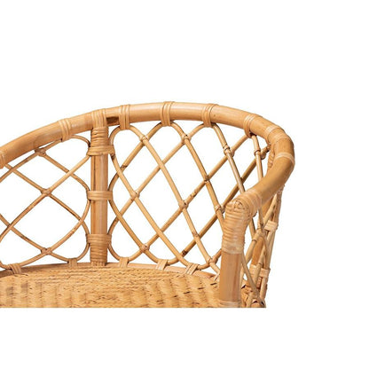 bali &amp; pari Orchard Modern Bohemian Natural Brown Rattan Counter Stool - Ethereal Company