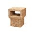 bali & pari Raziel Modern Bohemian Natural Brown Seagrass and Wood End Table - Ethereal Company