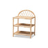 bali & pari Redell Modern Bohemian Natural Brown Rattan 3-Tier Display Shelf - Ethereal Company