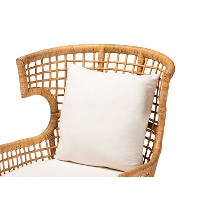 bali &amp; pari Regina Bohemian Light Honey Rattan Arm Chair - Ethereal Company