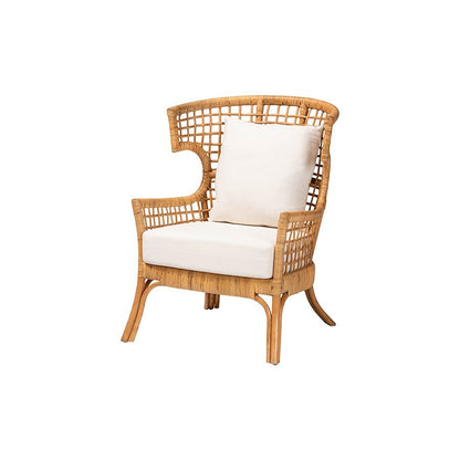 bali &amp; pari Regina Bohemian Light Honey Rattan Arm Chair - Ethereal Company