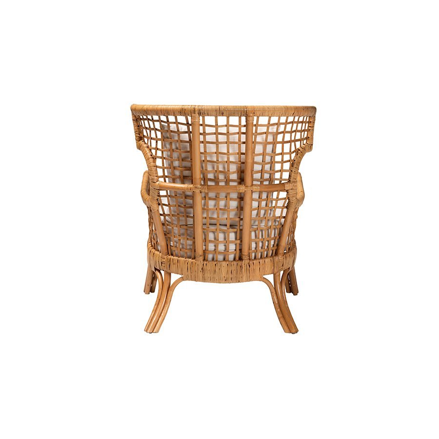 bali &amp; pari Regina Bohemian Light Honey Rattan Arm Chair - Ethereal Company