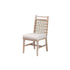 bali & pari Ulric Modern Bohemian White Washed Mahogany Wood Dining Chair - Ethereal Company