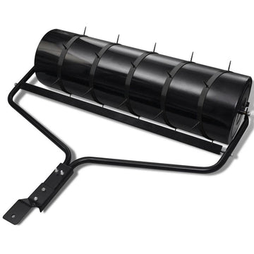 Black Garden Lawn Roller with 5 Aerator Bands 11.8&quot; - Improve Lawn Health - Ethereal Company