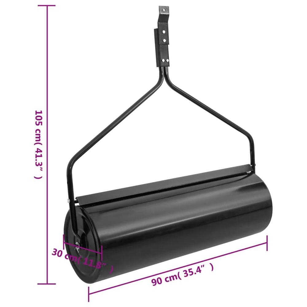 Garden Lawn Roller Black 16.6 gal Iron - Sturdy and Durable | Easy to Use and Store - Ethereal Company