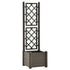 Garden Planter with Trellis 16.9"x16.9"x55.9" PP Anthracite - Ethereal Company