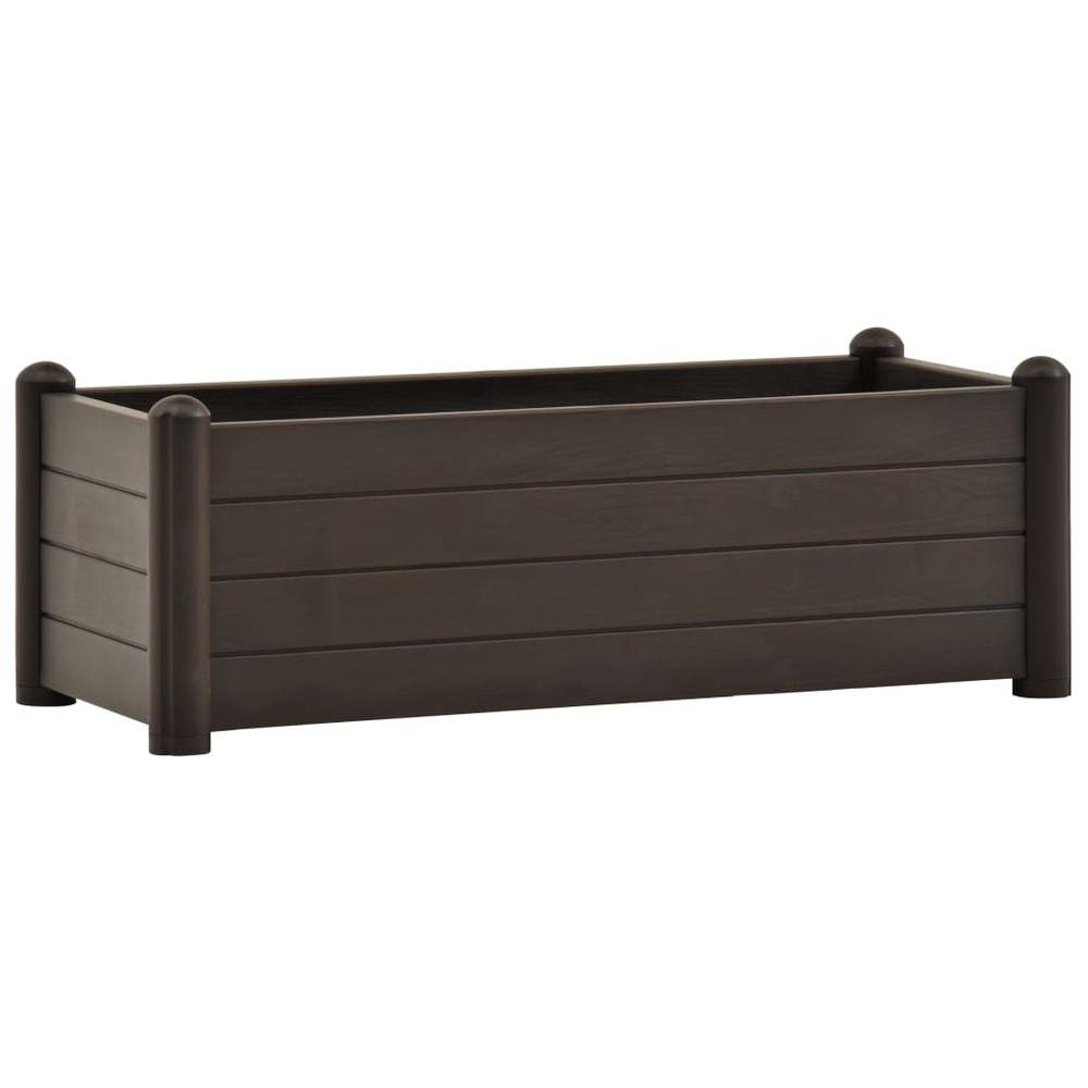 Garden Raised Bed PP Mocha 39.4&quot;x16.9&quot;x13.8&quot; - Elegant and Functional | Indoor and Outdoor Use - Ethereal Company