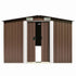 Garden Shed 101.2" x 228.3" x 71.3" Metal Brown - Ethereal Company