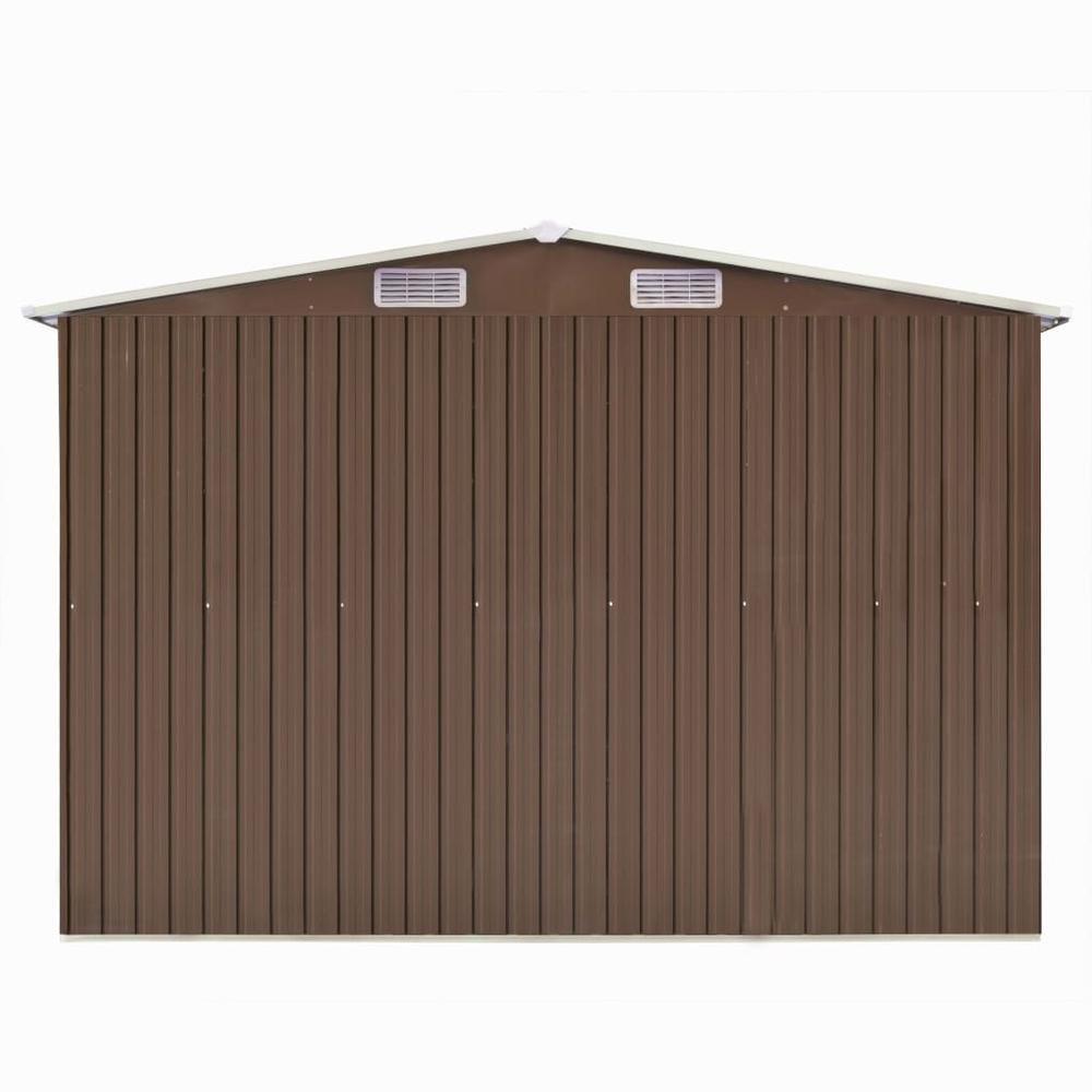 Garden Shed 101.2&quot;x117.3&quot;x70.1&quot; Metal Brown - Ethereal Company