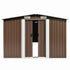 Garden Shed 101.2"x117.3"x70.1" Metal Brown - Ethereal Company