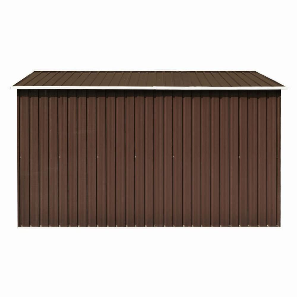 Garden Shed 101.2&quot;x117.3&quot;x70.1&quot; Metal Brown - Ethereal Company