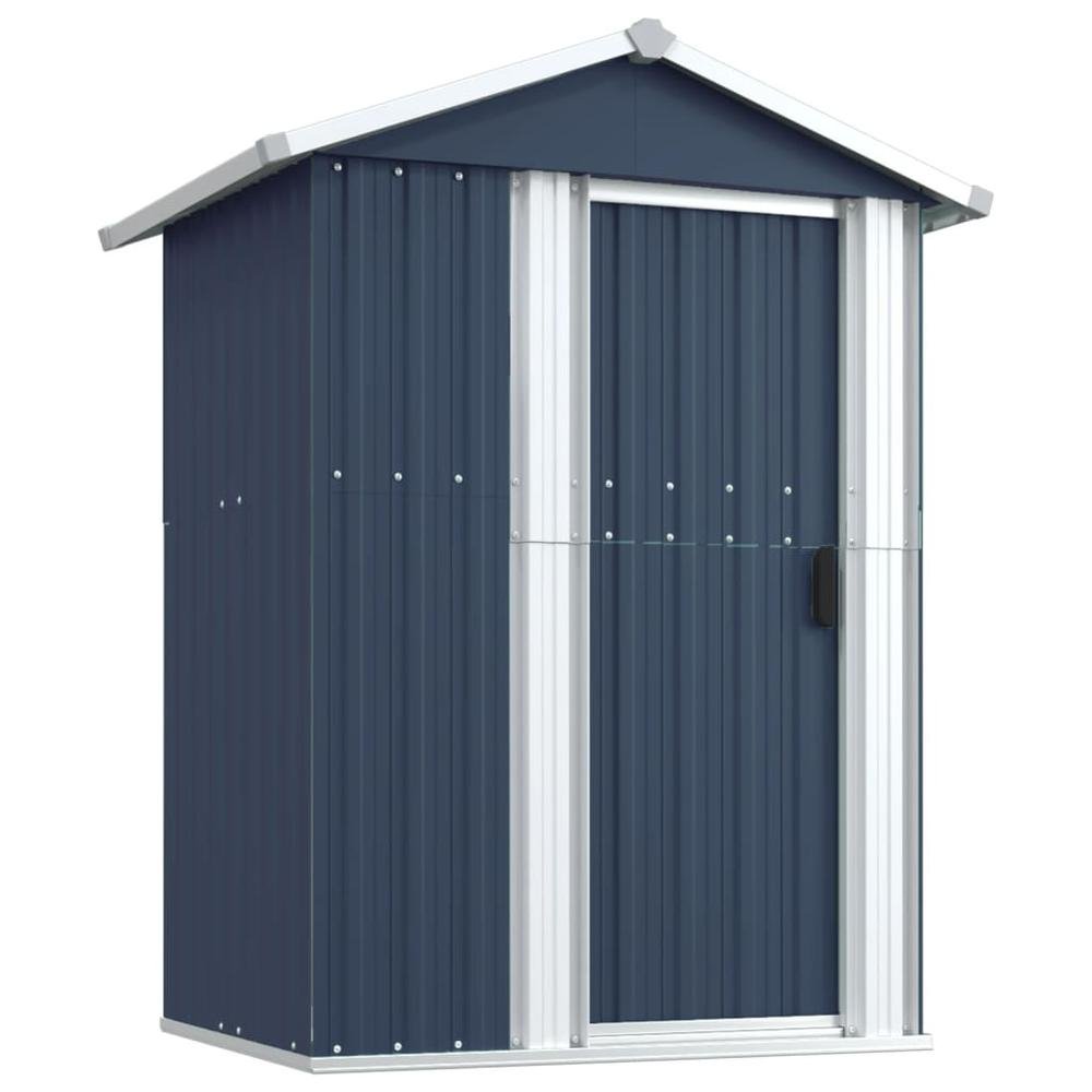 Garden Shed Anthracite 49.6&quot;x38.4&quot;x69.7&quot; Galvanized Steel - Ethereal Company