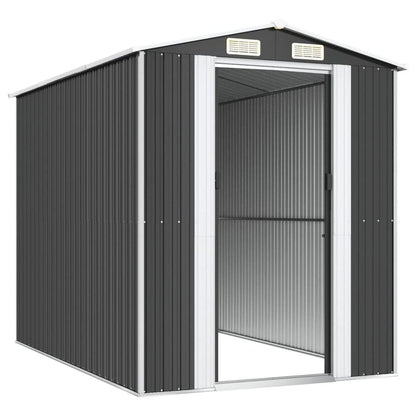 Garden Shed Anthracite 75.6&quot;x107.9&quot;x87.8&quot; Galvanized Steel - Ethereal Company