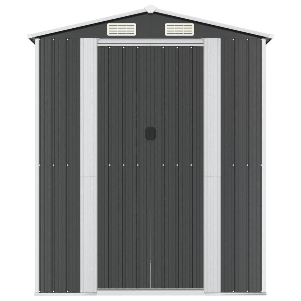 Garden Shed Anthracite 75.6&quot;x107.9&quot;x87.8&quot; Galvanized Steel - Ethereal Company