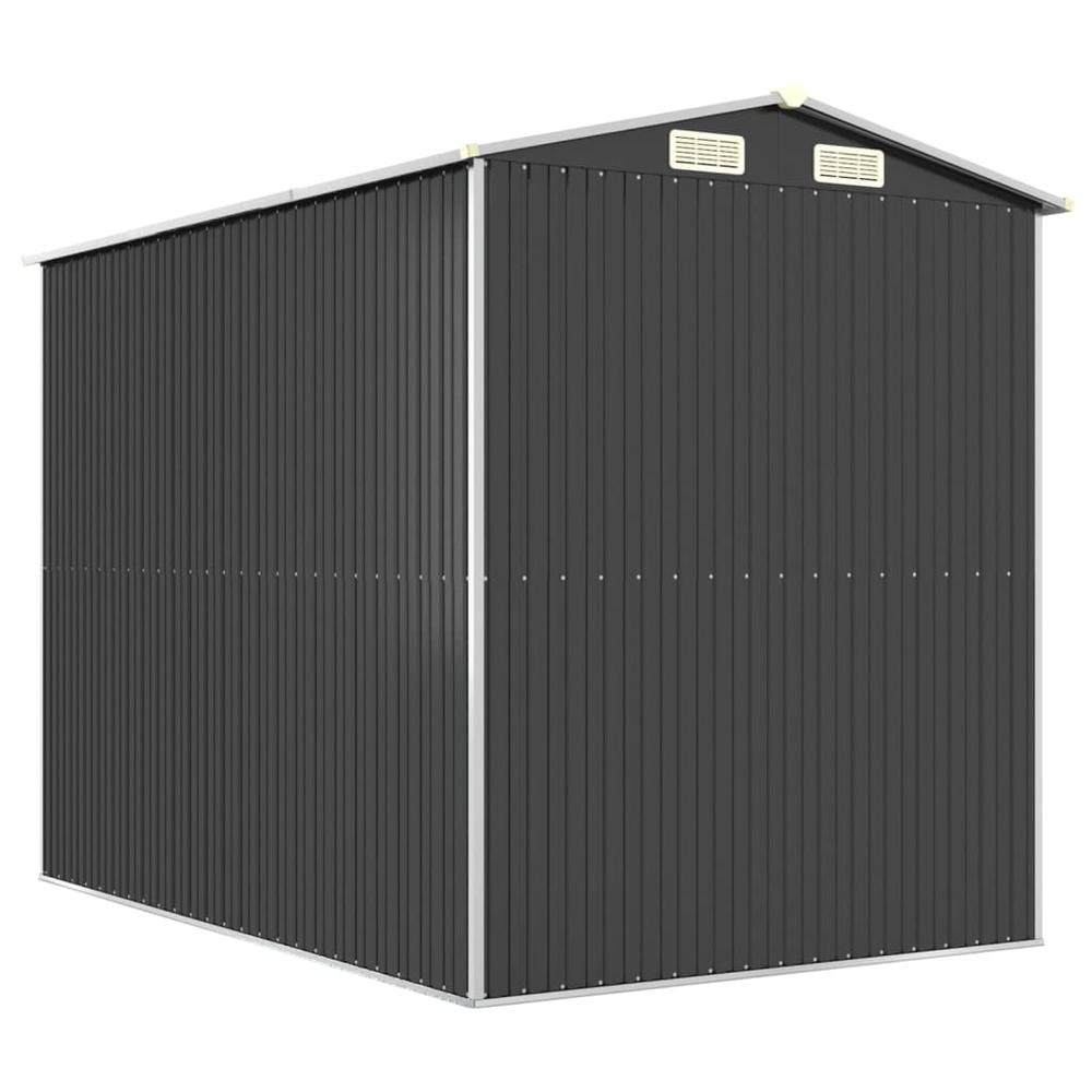 Garden Shed Anthracite 75.6&quot;x107.9&quot;x87.8&quot; Galvanized Steel - Ethereal Company