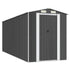 Garden Shed Anthracite 75.6"x205.9"x87.8" Galvanized Steel - Ethereal Company