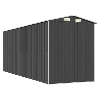 Garden Shed Anthracite 75.6&quot;x205.9&quot;x87.8&quot; Galvanized Steel - Ethereal Company