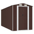 Garden Shed Dark Brown 75.6"x173.2"x87.8" Galvanized Steel - Ethereal Company