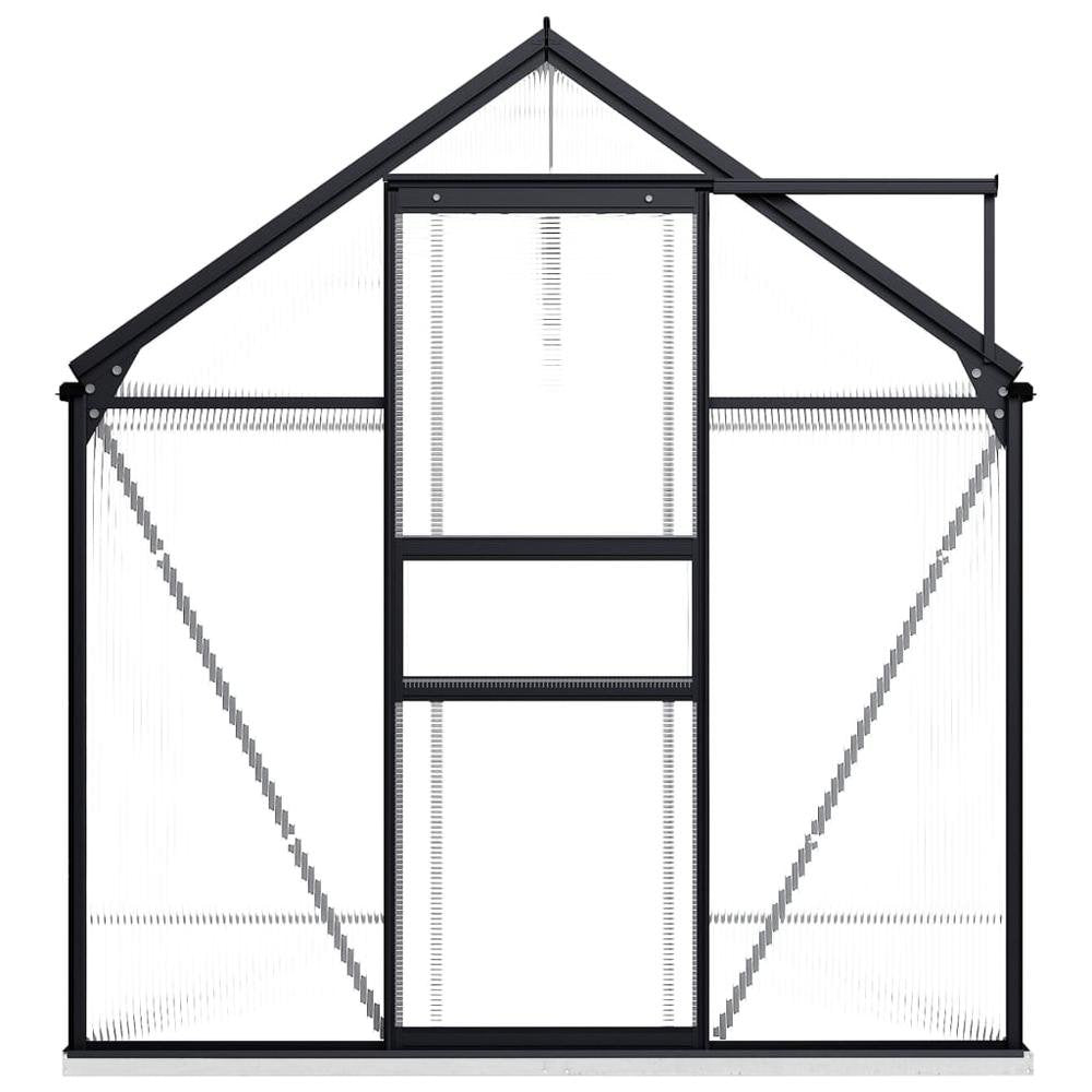 Greenhouse with Base Frame Anthracite Aluminum 51.1 ft² - Ethereal Company