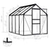Greenhouse with Base Frame Anthracite Aluminum 51.1 ft² - Ethereal Company