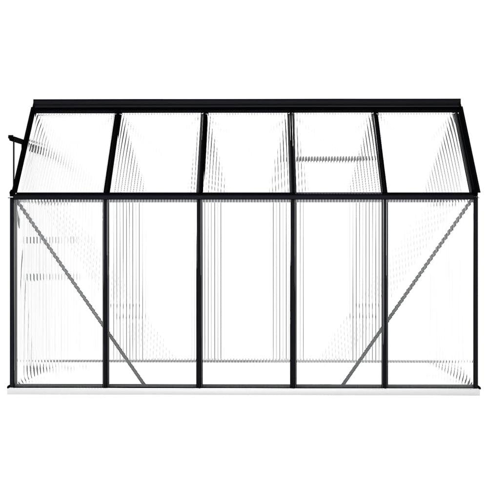 Greenhouse with Base Frame Anthracite Aluminum 63.4 ft² - Protect Your Plants from the Cold Weather - Ethereal Company
