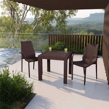 Kent Outdoor Patio Plastic Dining Arm Chair - Ethereal Company