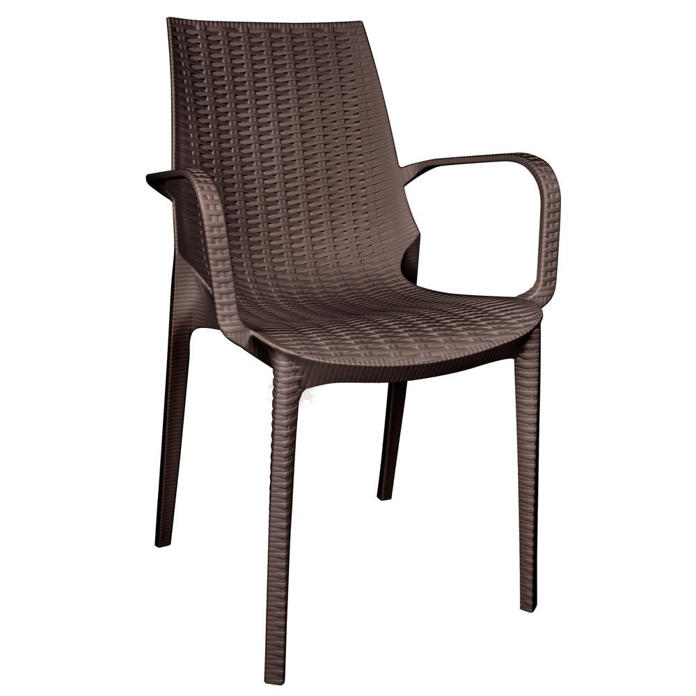 Kent Outdoor Patio Plastic Dining Arm Chair - Ethereal Company