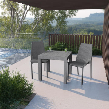 Kent Outdoor Patio Plastic Dining Chair - Rugged and Comfortable - Ethereal Company