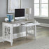 Magnolia Manor L Writing Desk - European Traditional White | Antique Finishes, Metal Side Drawer Glides, Keyboard Tray - Ethereal Company