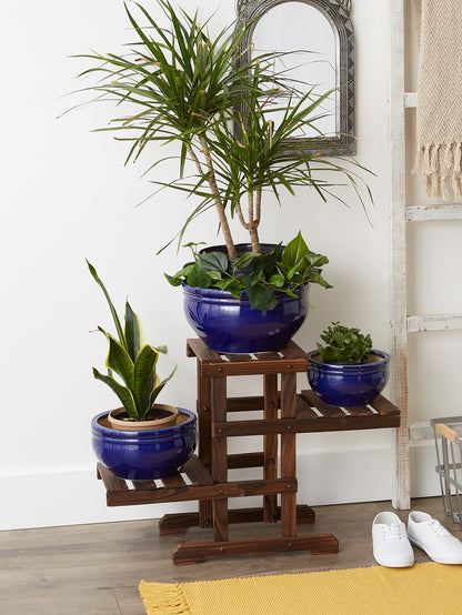 Ocean Blue Ceramic Planter Set - Ethereal CompanyPots &amp; Planters