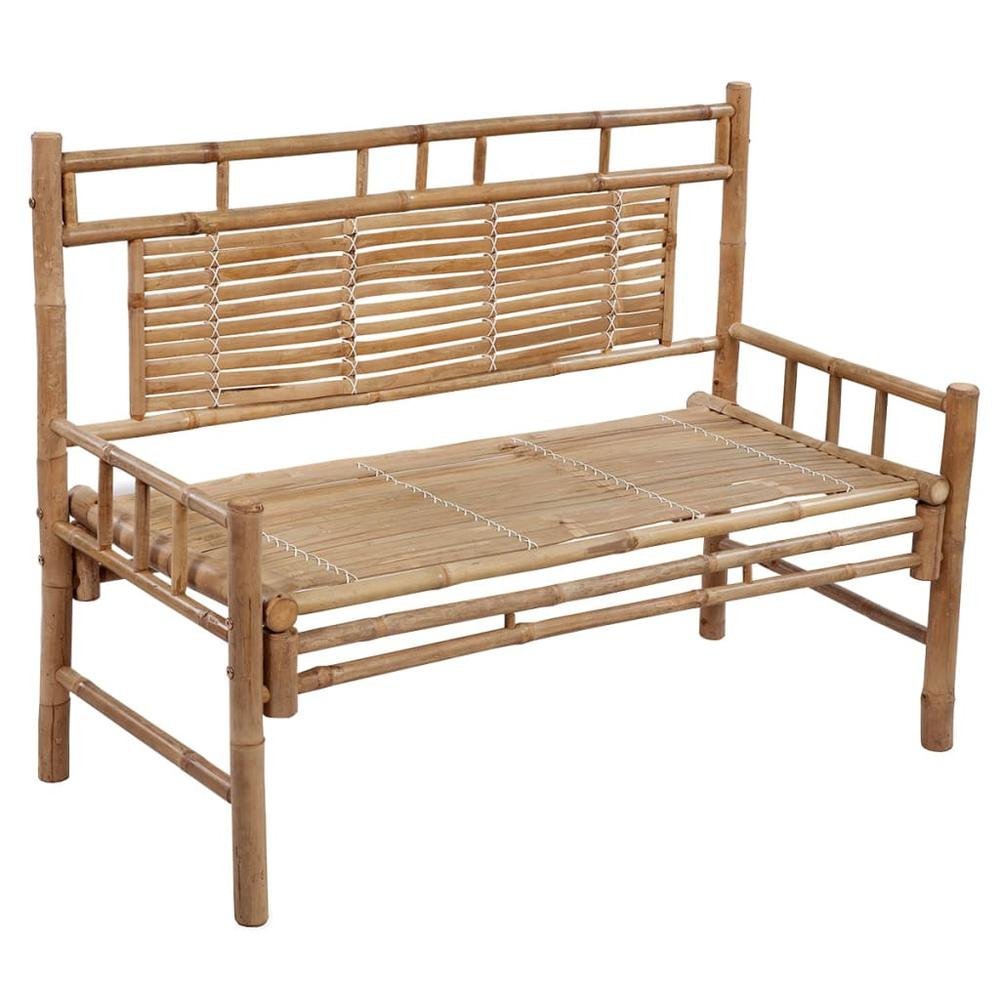 Patio Bench with Cushion 47.2&quot; Bamboo - Ethereal Company