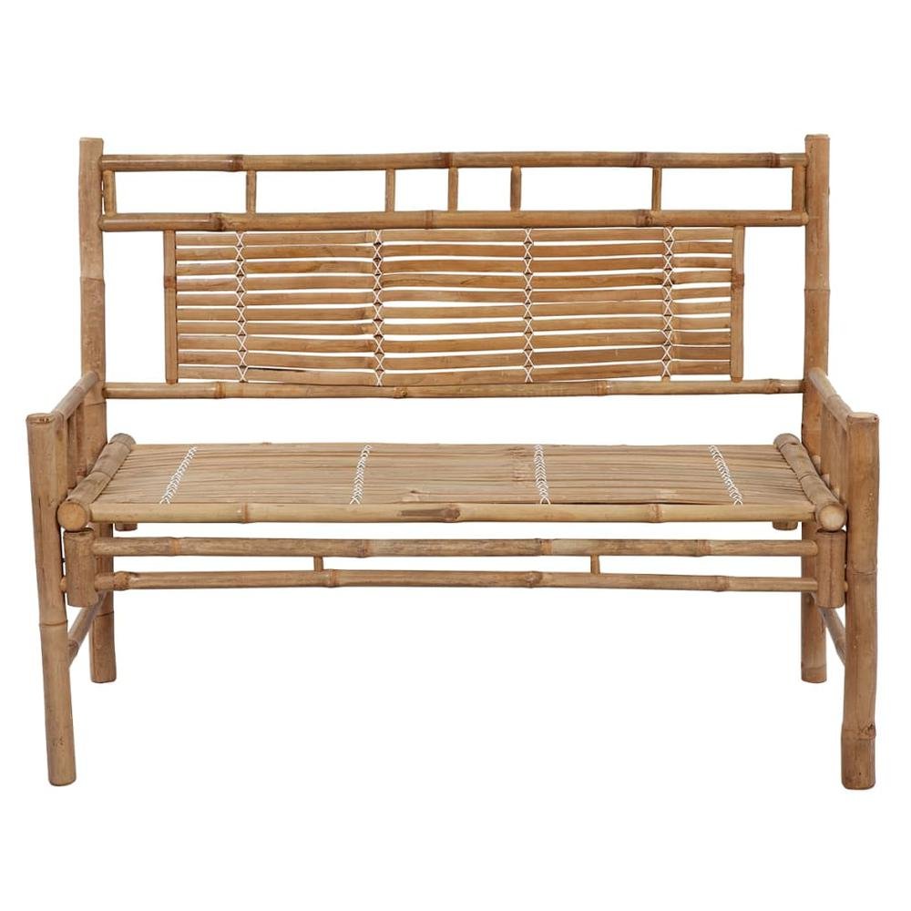 Patio Bench with Cushion 47.2&quot; Bamboo - Ethereal Company