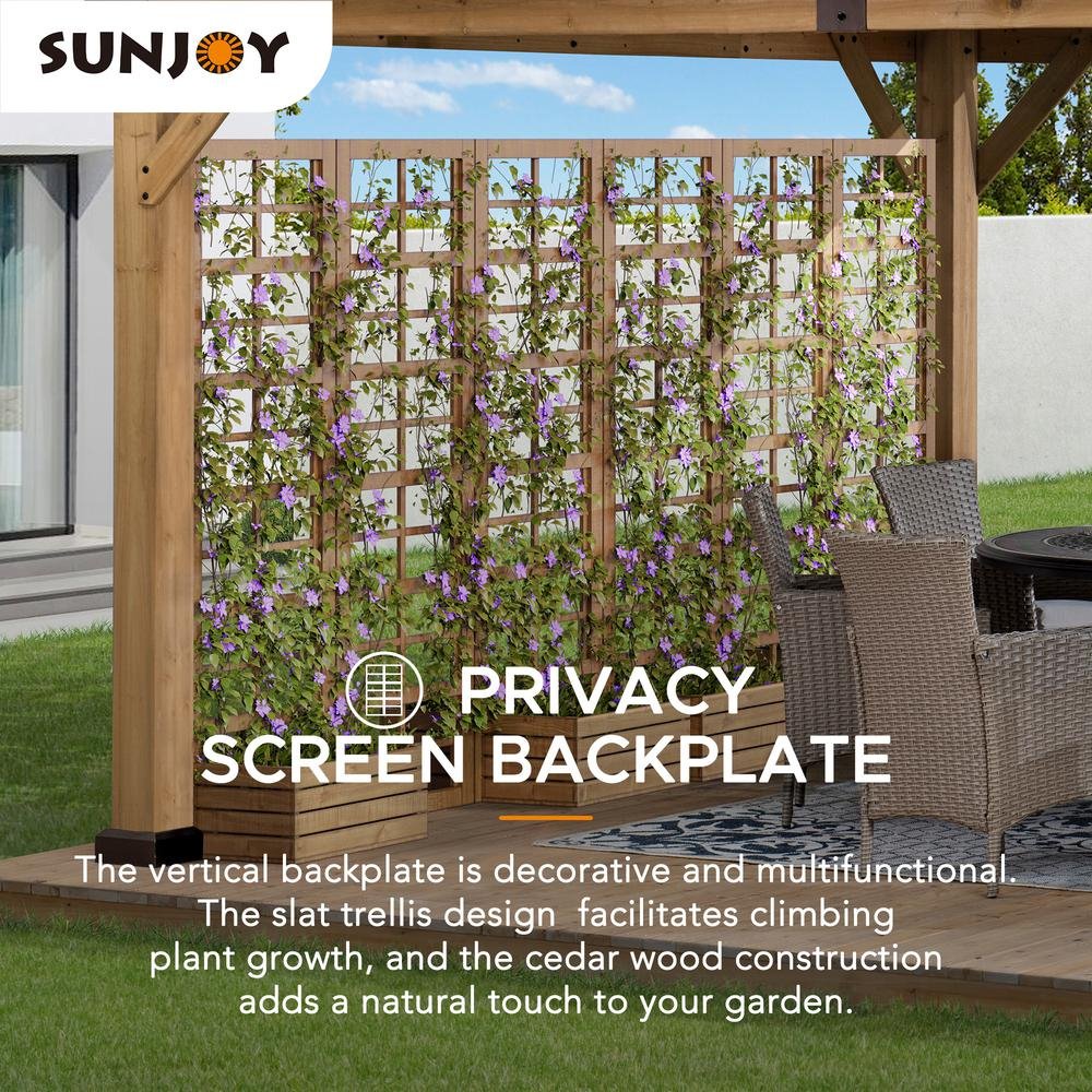 Sunjoy Tri-fold Wood Trellis/Privacy Wall - Ethereal Company