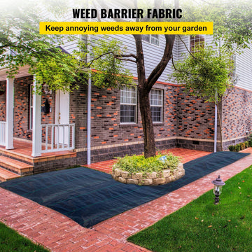 VEVOR 6.5FTx300FT Premium Weed Barrier Fabric Heavy Duty 3.2OZ - Woven Weed Control Fabric for Flower Bed - Ethereal Company