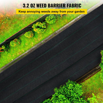 VEVOR 6.5FTx330FT Premium Weed Barrier Fabric Heavy Duty 3.2OZ - Ethereal Company