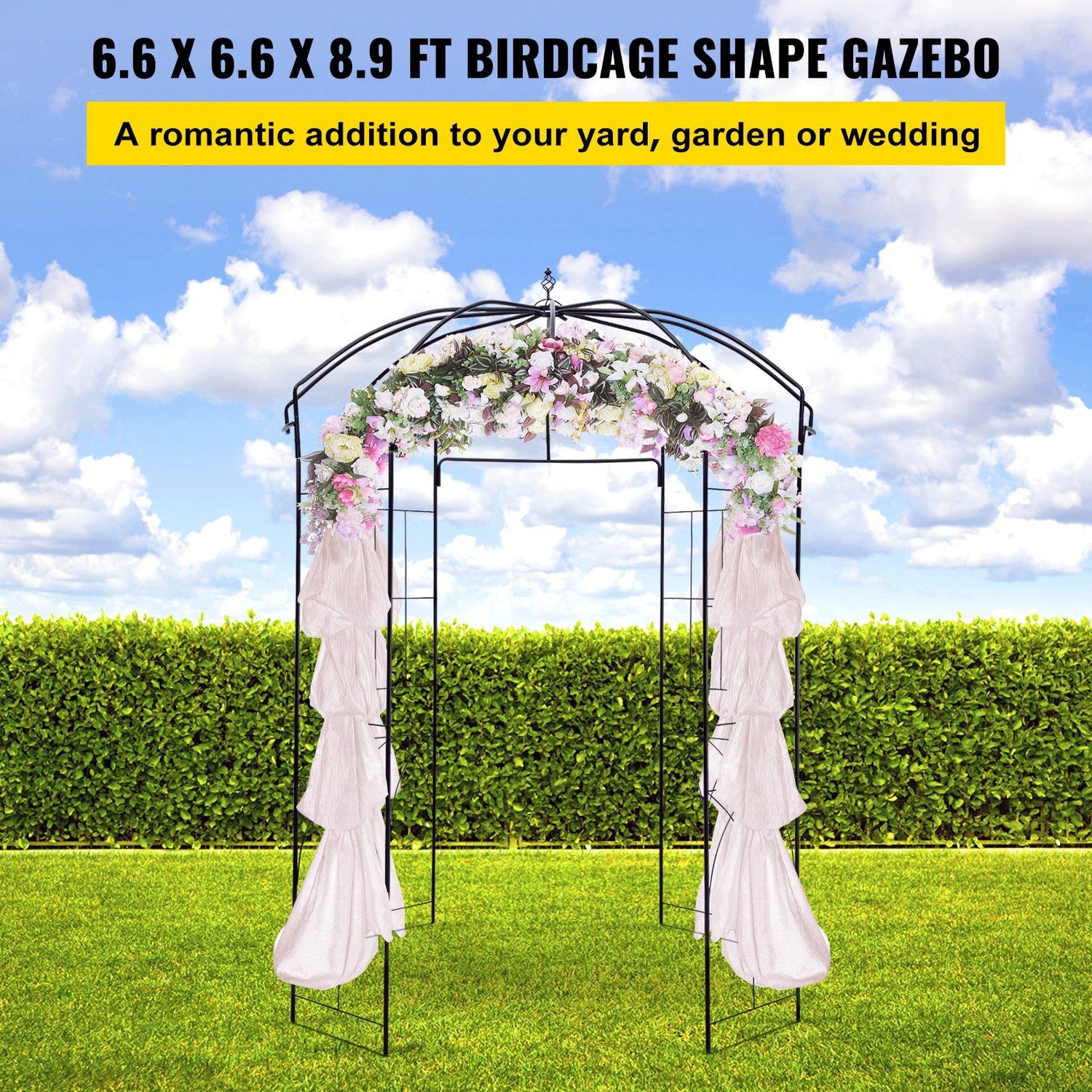 VEVOR Birdcage Shape Garden Arbor, 9&