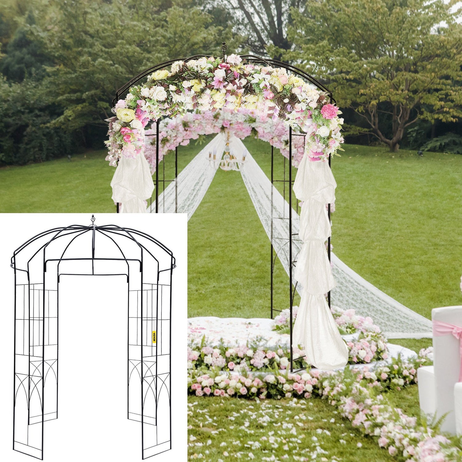 VEVOR Birdcage Shape Garden Arbor, 9&