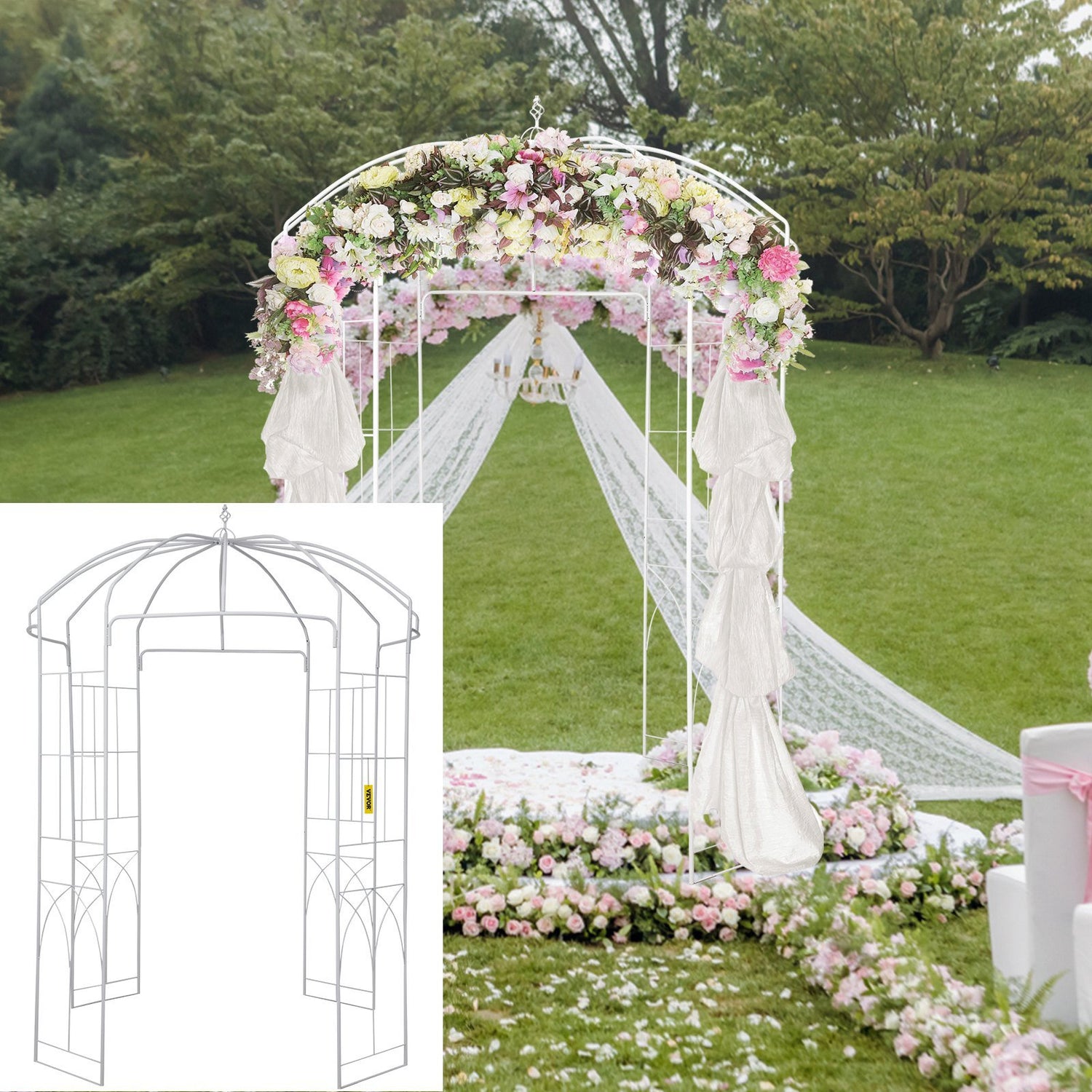 VEVOR Birdcage Shape Garden Arbor, 9&