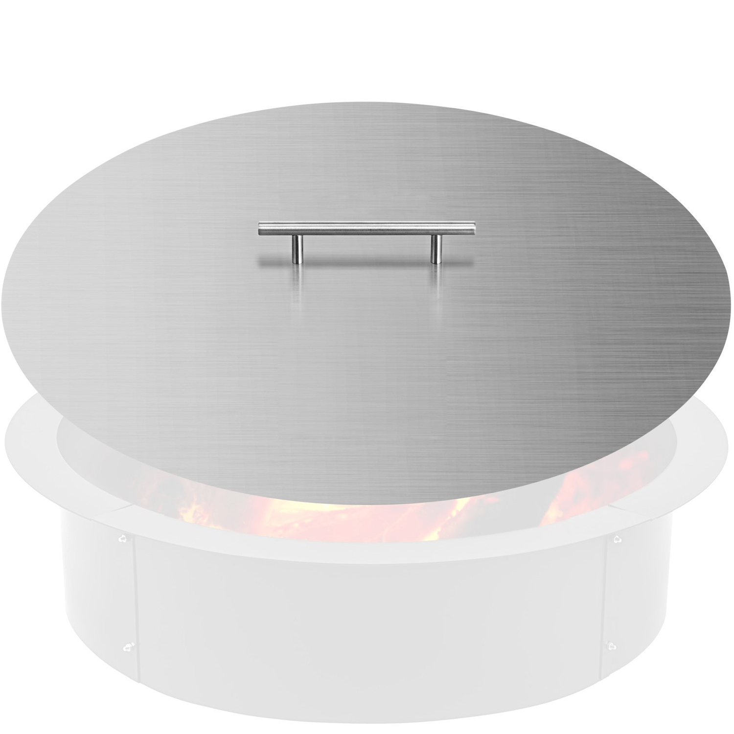 VEVOR Fire Pit Lid Round 20 Inch Fire Pit Ring Lid 1.5 mm Thick 304 Stainless Steel Fire Pit Burner Cover for Round Patio Fire Pit - Ethereal Company